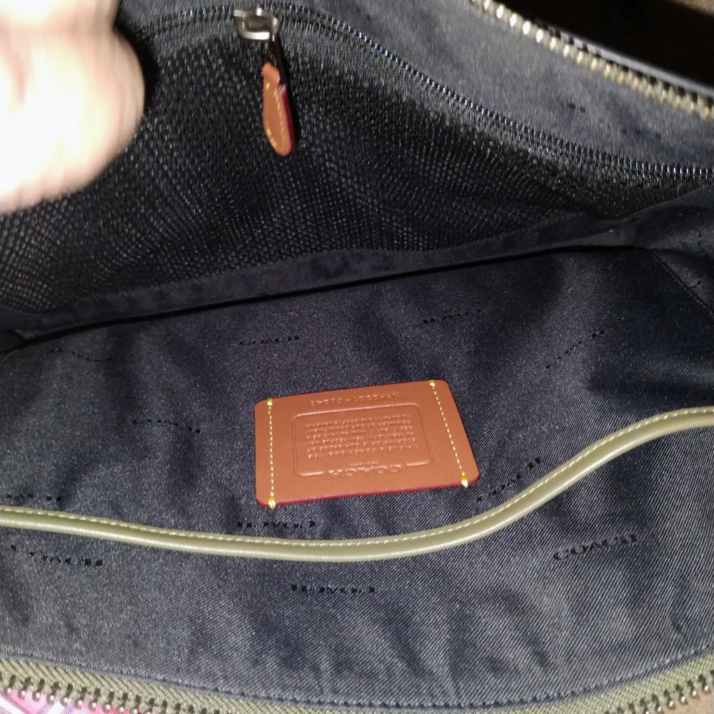 Coach Olive Green Pebbled Leather Satchel